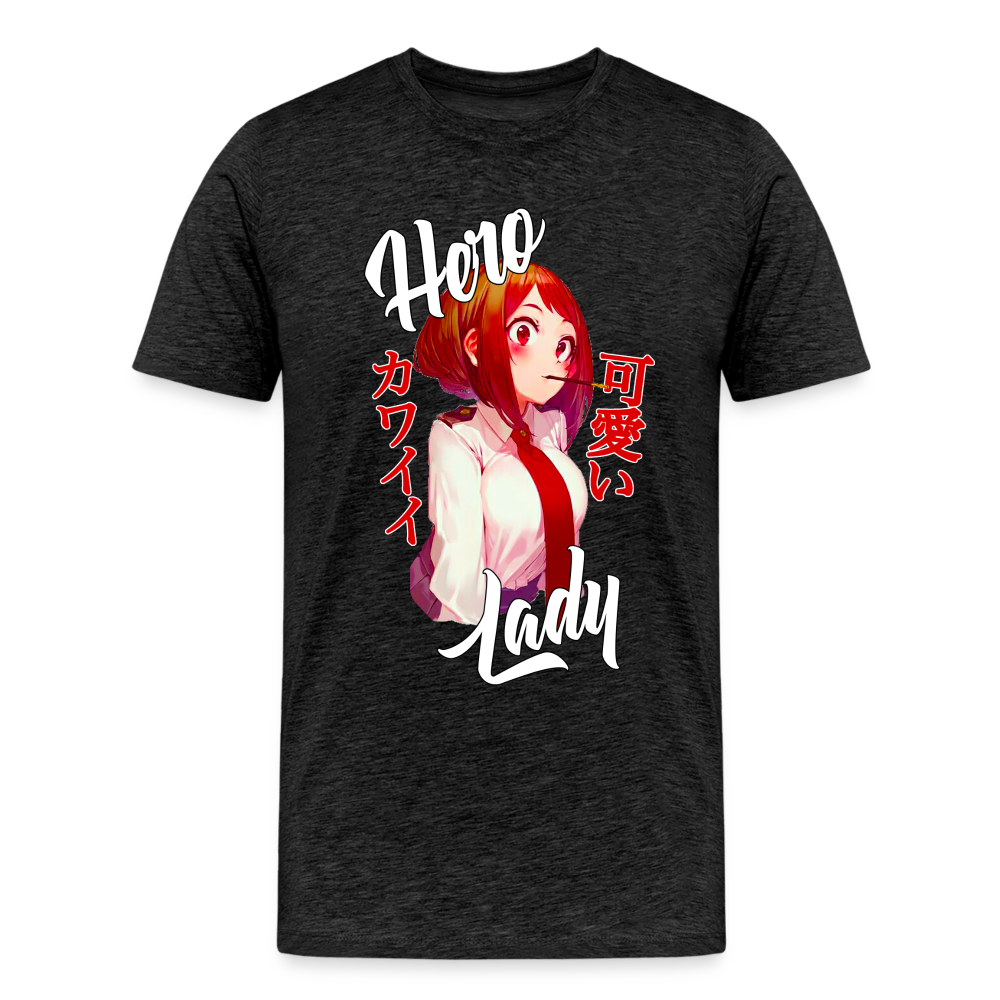 Hero Lady Waifu - Premium T-Shirt - charcoal grey