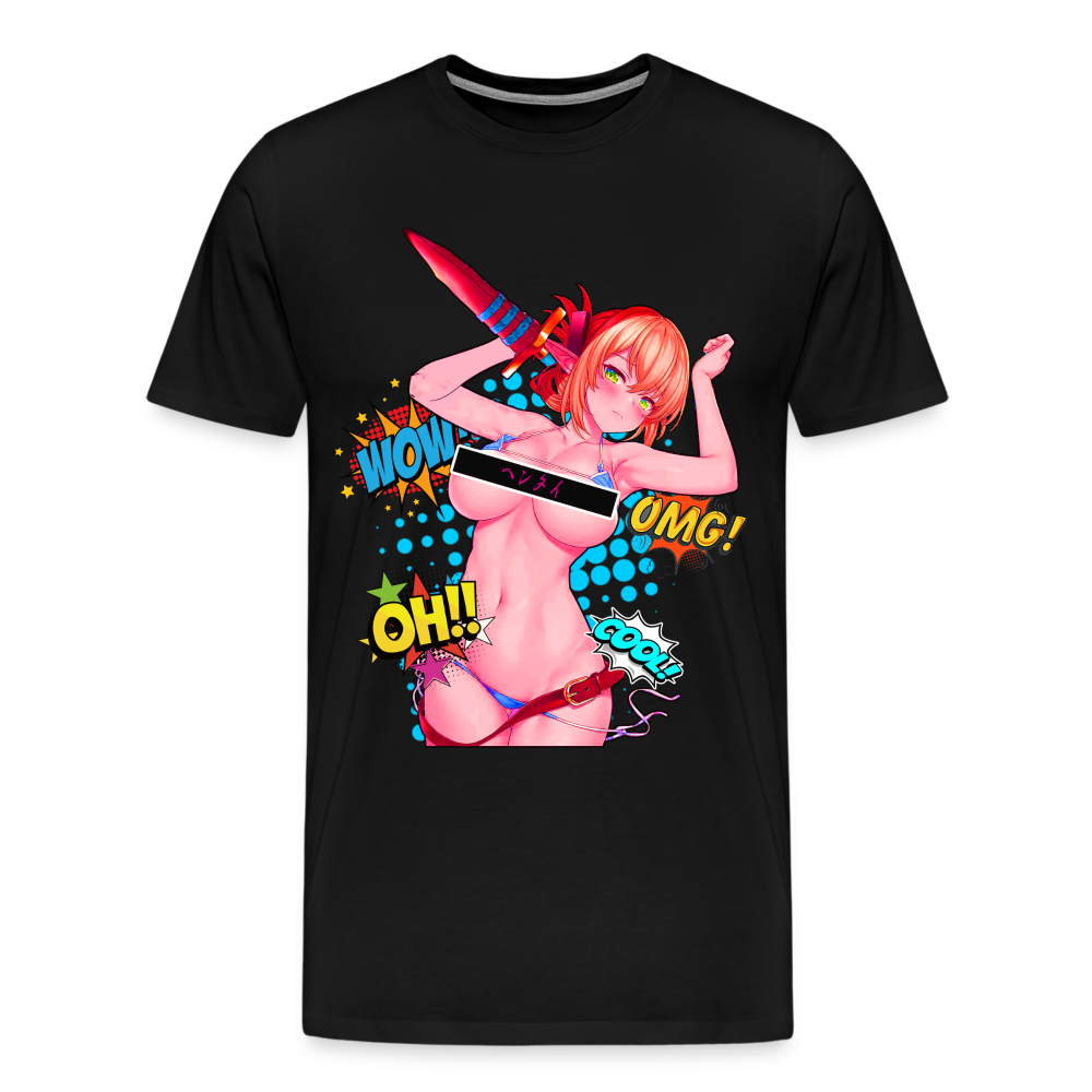 Censored Pop Art Elf - Premium T-Shirt - black