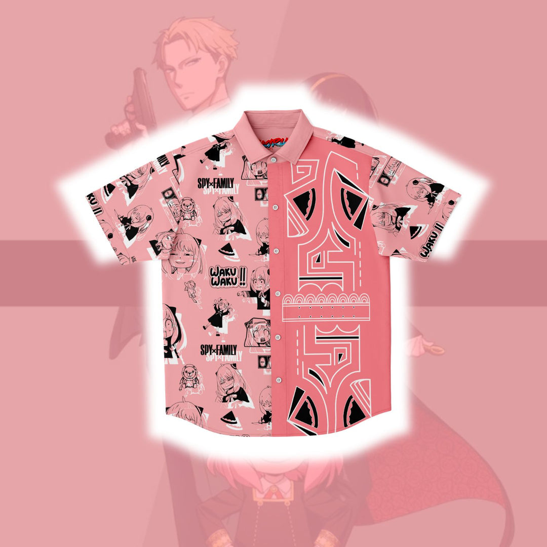 Meme Face Spy Button Shirt