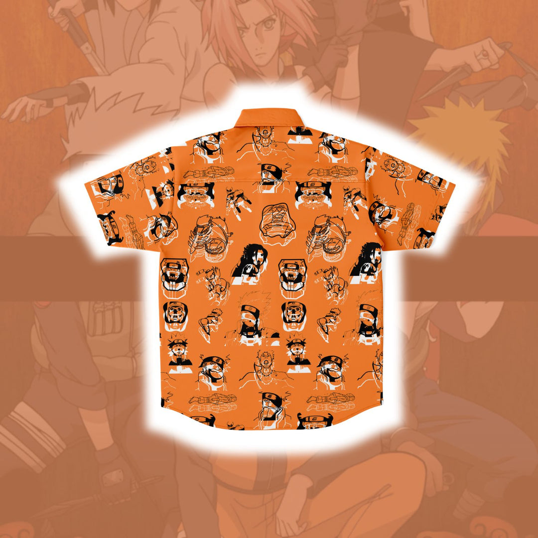 Meme Ninja Button Shirt